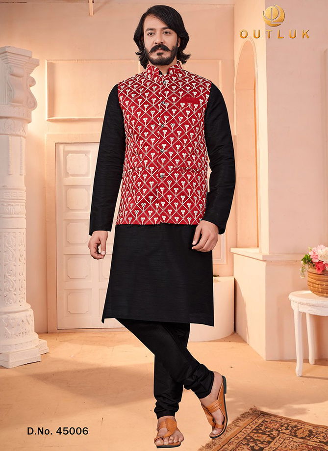 Outluk Vol 45 Party Wear Wholesale Kurta Pajama With Jacket